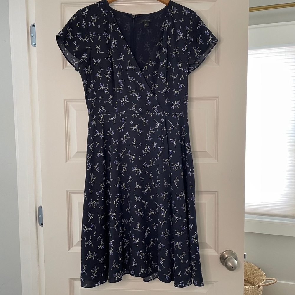 Floral wrap-style dress